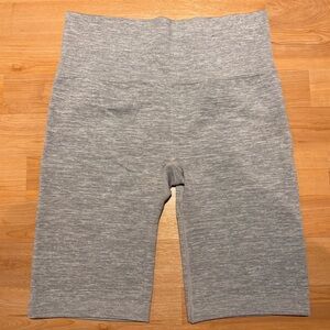 Forever 21 Women’s Gray High-Waisted Biker Shorts- Medium